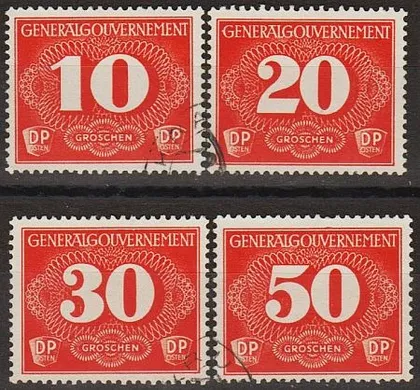 фото, 1940 - Рейх - GG - Марки доставки Mi.1-4 _8,0 € _гаш