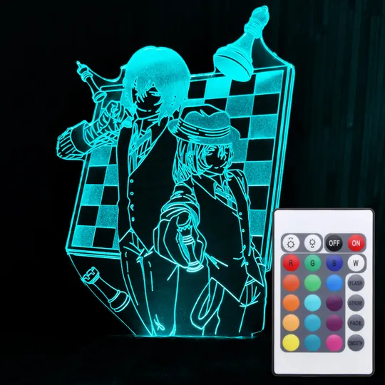 Акриловий світильник-нічник з пультом 16 кольорів Великий з Бродячих Псів 2 tty-n000959 Ціна