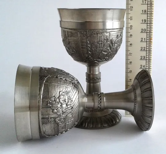 Купити Келихи бокали рьомери Мисливці 2 шт 150 мл олово DNL Germany №2 Fv8