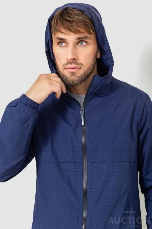 Ветровка мужская на подкладке, цвет темно-синий, 243R06887 Де купити