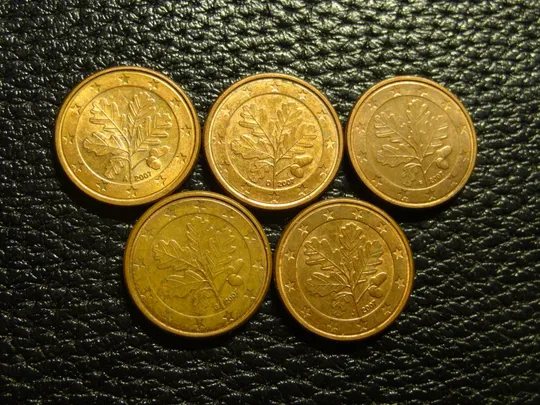 1 євроцент 2007 Німеччини (всі монетні двори) Ціна