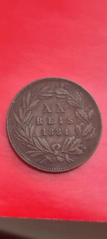 Купити 1884 год монета 20 рейс Португалия Луис 1  12.8 грамм медь  nc565