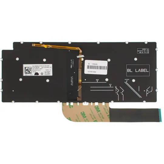 Клавіатура для ноутбука DELL (Inspiron: 5390, 5490, 7490) rus, gray, без фрейму, підсвічування клавіш (оригінал) Ціна