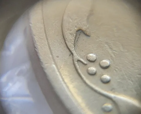 (5924) 25 копійок 1994 1БВк розколи у 6 та 8 гронах на реверсі (25 копеек 1994 1БВк брак, раскол) З аукціону