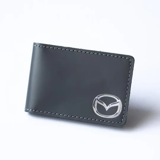 Обкладинка для ID-паспорта &quot;Mazda&quot;,сіра з посрібленням. Ціна