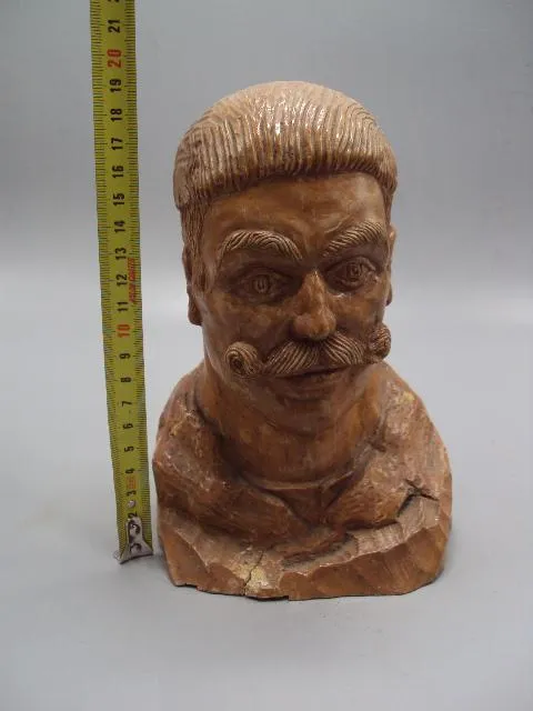 Купити Фигура дерево статуэтка бюст козак авторский высота 18,5 см №13805