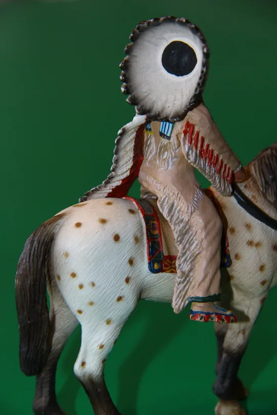 ІНДІАНЕЦЬ ВОЖДЬ СІУ на коні индеец SCHLEICH 90-100мм ФРГ ФРН З аукціону