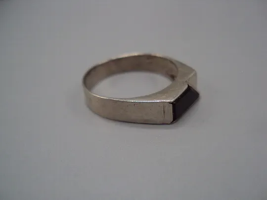 Кольцо прямоугольник печатка печать серебро 925 проба Украина вес 3,22 г 20-20,5 размер №15443 З аукціону