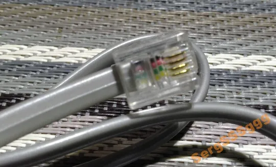 Купити Патч-корд телефонный, RJ12, 1,8 m, четырехжильный