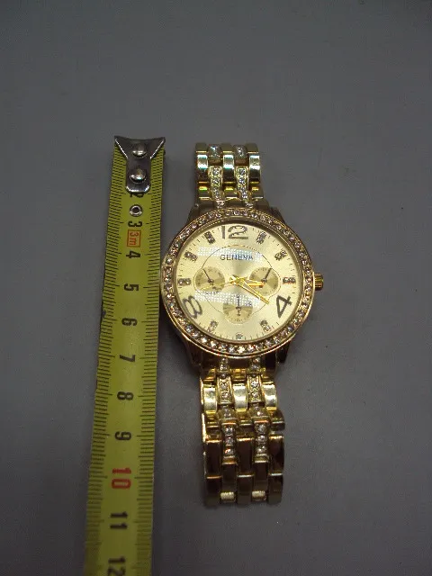 Мужские наручные часы Geneva quartz model SP68 кварц с браслетом длина 21,2 см №15893 Ціна