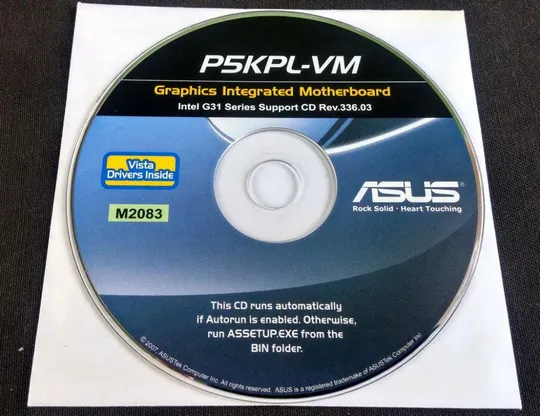 DVD, CD диск с драйверами для материнских плат ASUS P5B, P5KPL, P7H55, P8H61, P8H67, P8B75 Ціна