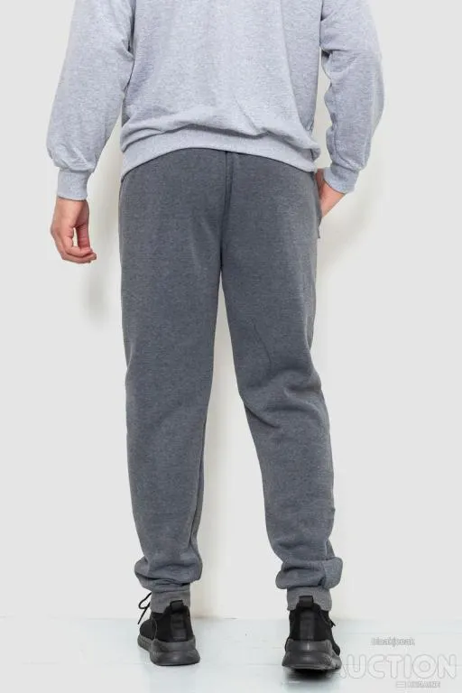 Спорт штаны мужские на флисе, цвет серый, 244R4188 Продаж