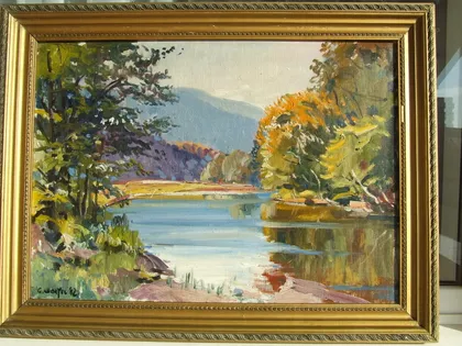 фото, Нар.худ.Укр.Закарпатская школа. Шолтес С. п.о. роз. 70 х 50 см. 1982 р. Ужгород.