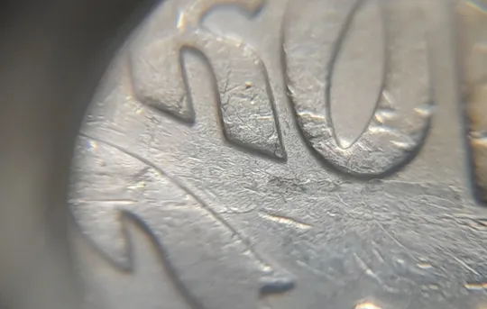 (889) 50 копійок 1992 1ААм розшарування металу (расслоение) на реверсі (50 копеек 19921ААм брак) Продаж