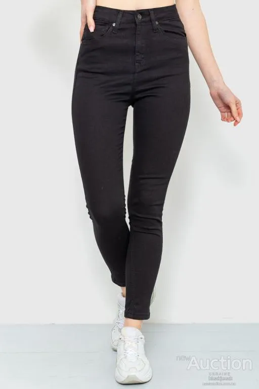 Джинсы женские skinny, цвет черный, 186R0028 Ціна