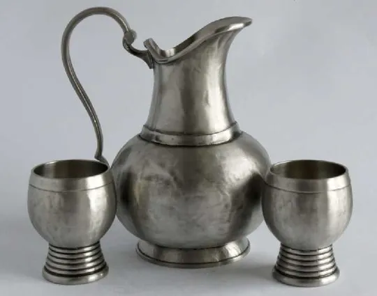 Олов&#039;яний глечик кувшин і 2 келихи 1836 рік Artina-SKS Austria З аукціону