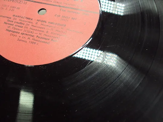 Пластинка мелодия Игорь Николаев Фантастика 1989 год диаметр 30 см №15404МЯ На торгах