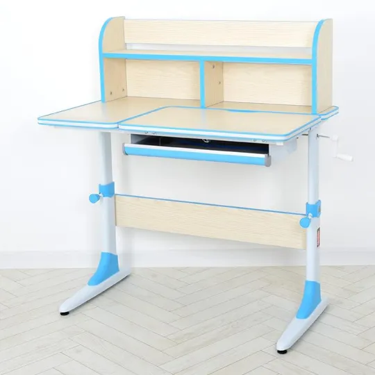Детская Парта Bambi M 4804(W)-4, с надстройкой, выдвижной ящик, регулируемая высота (Синий) Інтернет-аукціон