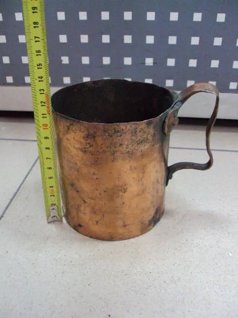 Купити Кружка медь старая высота 11,5 см, диаметр 10,9 см №261