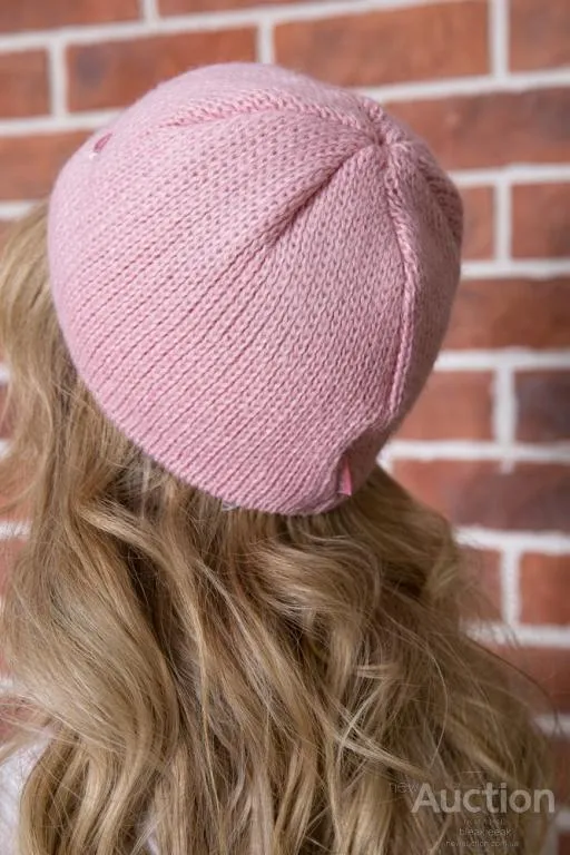 Купити Женская шапка розового цвета, со стразами, 167R7787