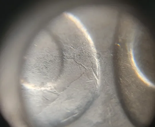 (7864) 50 копійок 2018 'борозда' (розшарування) на реверсі та аверсі (50 копеек 2018 цікавий брак) Продаж