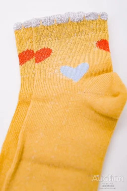 Хлопковые детские носки, горчичного цвета, 167R601-1 З аукціону
