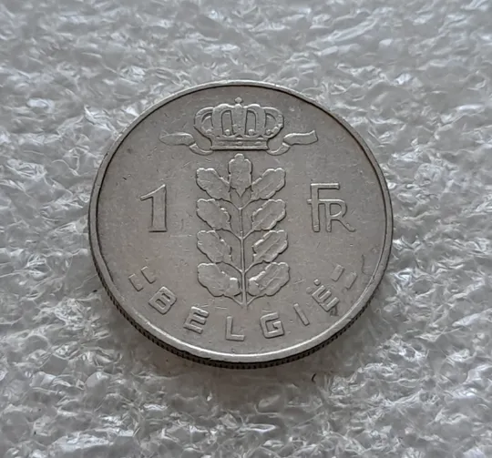 (5725) 1 франк 1950 Бельгія поворот (порушення соосності) (Бельгия) брак сдвиг, легенда голландською 'BELGIË' Інтернет-аукціон