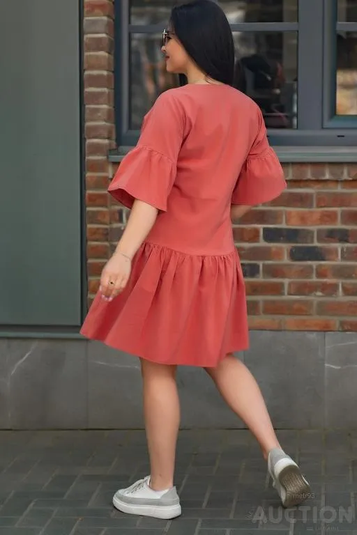 Платье свободного кроя, терракотового цвета, 183R0050 З аукціону