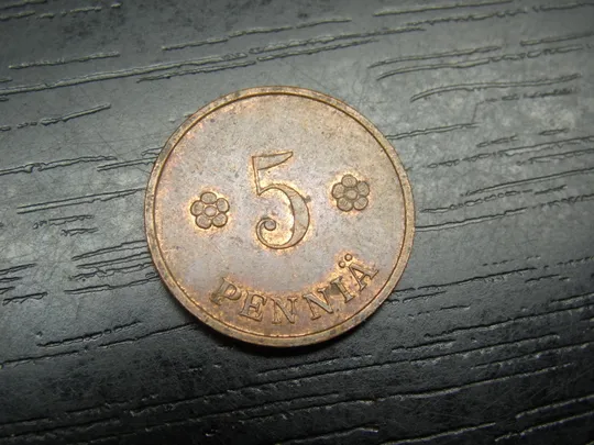 Купити 5 пенні 1937 Фінляндія
