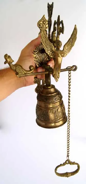 Антикварний дверний бронзовий дзвін колокол, 1950-і роки Ціна
