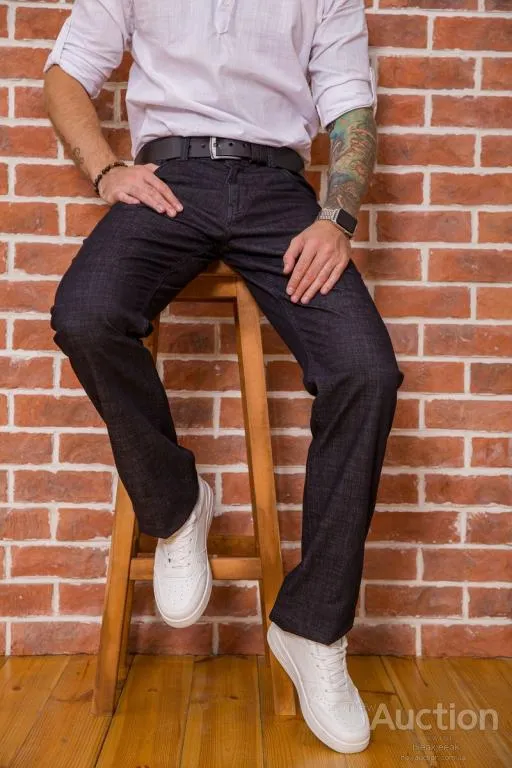Джинсы мужские с ремнем, цвет грифельный, 194R50300 Ціна