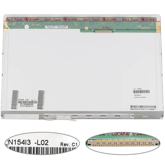 Матриця 15.4 N154I3-L02 (1280*800, 30pin, 1CCFL, NORMAL, матова, роз'єм праворуч зверху) для ноутбука (renwew) Ціна
