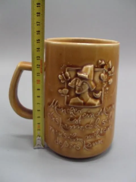 Пивной бокал керамика Германия кружка для пива veb steingut werk torgau 1985 размер 15 х 9,5 см №23 Інтернет-аукціон