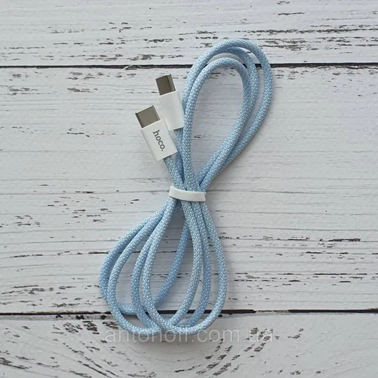 Кабель Hoco X104 60W Type-C / Type-C 1м для телефона / планшета / ноутбука Синій З аукціону