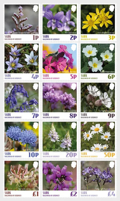 фото, Остров САРК (Великобритания - Юрисдикция Гернси)-Дикие цветы-2025. Чистый полный комплект.MNH.