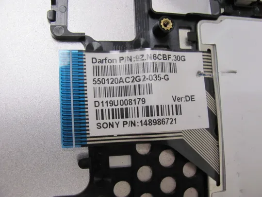 641-4 Кришка панель палмрест 012-1DET-9721-B тачпад клавіатура робоча для Sony Vaio VPCSE PCG-41414M оригінал На торгах