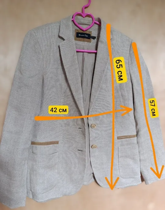 Купити Жакет лляний massimo dutti, жіночий, бежевий, оригінал