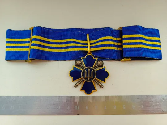 Почесний знак Головнокомандувача Збройних Сил України «Хрест Заслуги» НА ЛЕНТІ ! Ціна