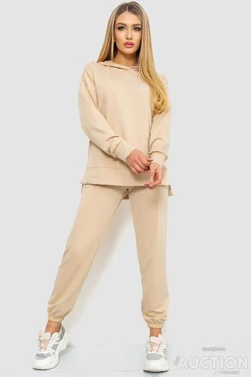 Спорт костюм  женский, цвет светло-бежевый, 241R15133 Ціна