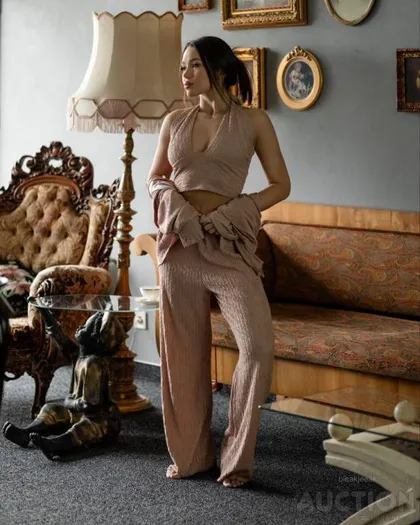 фото, Жіночий піжамний костюм трійка «Doinica» колір бежевий