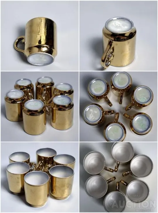 Кавовий сервіз "Пегас" із фарфору СРСР, 19шт. Недорого