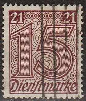 фото, 1920 - Німеччина - Службова 15 Mi.18 _3,0 €