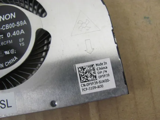 номер0170-48 Вентилятор (кулер, FAN) 0P5F39 0G5JG4  для Dell Latitude E5480 5480 5490 E5490 оригінал З аукціону