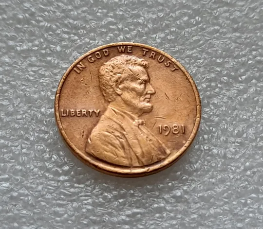 (8157 ря) 1 цент 1981 США (без мітки монетного двору) З аукціону