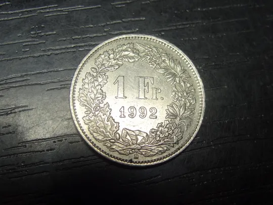 1 франк 1992 Швейцарія Ціна