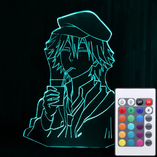 Акриловий світильник-нічник з пультом 16 кольорів Рампо Едогава tty-n001624 Ціна