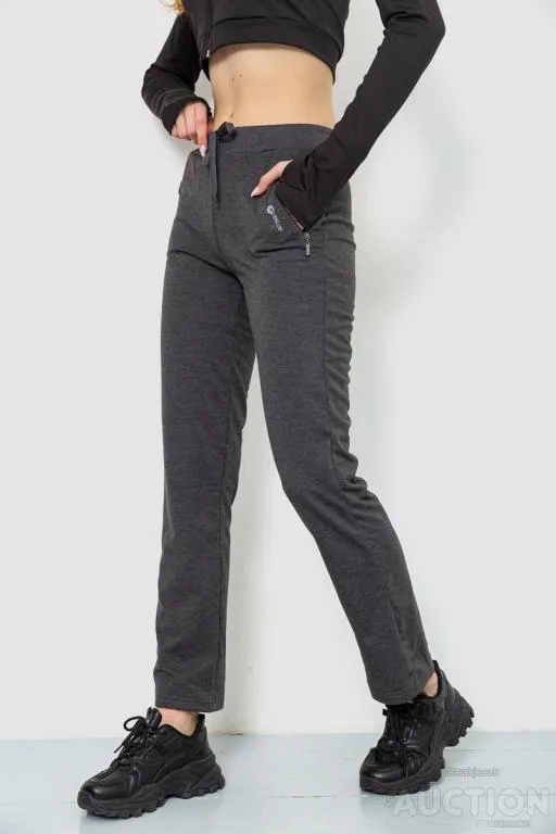 Спорт штаны женские, цвет темно-серый, 244R514 З аукціону