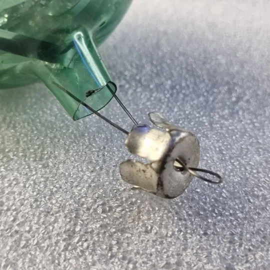 Елочный шар из зелёного стекла с мишурой, ссср Де купити