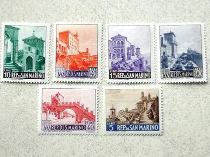 фото, Серія поштових марок  Сан-Марино 1966 рік **