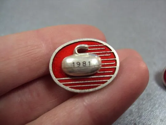 знак керлинг cc curling club 1979 1981 лот 2 шт №2867 З аукціону